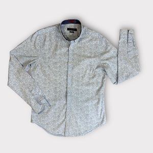 ZARA Men Slim Fit Sunmer Flowers Blue shirt